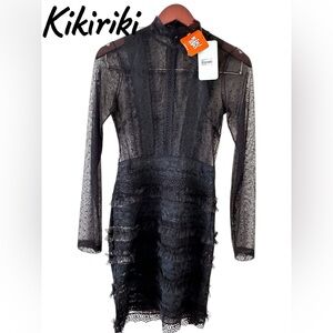 Kikiriki Black Long Sleeve Women's Dress
